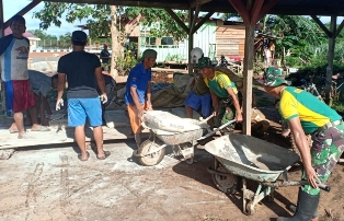 Kemanunggalan Rakyat, Yonif 411 Kostrad Karya Bakti di Perbatasan RI-PNG