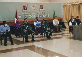 Danlanud Rsn Damping Gubri Rakor Video Conference Bersama Ketua Gugus Tugas Nasional