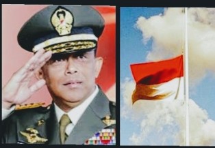 Naikkan Bendera Stengah Tiang, Eks PanglimaTNI Dimakamkan Gelar Upacara Militer
