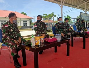 Danrem 174/ATW Kunjungi Lantamal XI Merauke