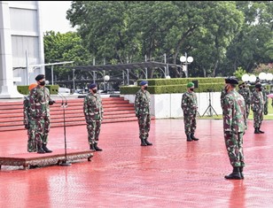 Panglima TNI Terima Laporan Kenaikan Pangkat 84 Perwira Tinggi