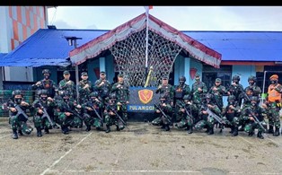 Satgas Pamrahwan Paskhas Terima Kunjungan Kerja Kasdam XVII/Cendrawasih