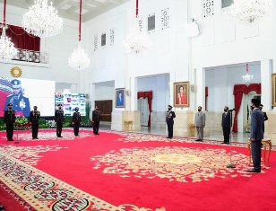 Presiden Jokowi Pimpin Upacara Virtual Peringatan Hari Bhayangkara ke-74