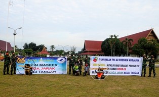 Lanud Rsn Sosialisasi Menuju New Normal Lewat Udara
