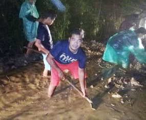 Diguyur Hujan, Jalan Penghubung Parlilitan Doloksanggul di Lae Tonggi Longsor