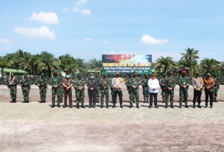 Danlanud Rsn Dampingi Pangdam I/BB Sambut Prajurit Yon. 132/BS Salo