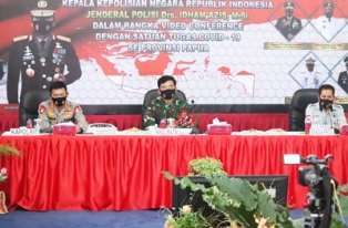 Pimpin Rapat Virtual, Panglima TNI dan Kapolri Bahas Penanganan Covid-19 di Provinsi Papua