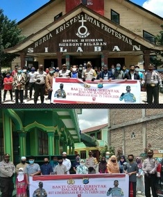 Peringati HUT RI ke -75, Kapolres Humbahas Baksos di Lintong Nihuta Terdampak Covid-19