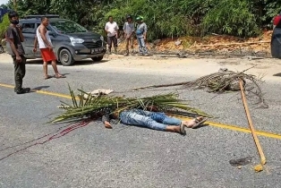 Lakalantas di Jalintim Talang Jerinjing Pengendara Motor Tewas Ditempat