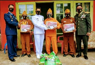 Danrem 174�Merauke Ikuti Upacara HUT ke-75 TNI Secara Virtual