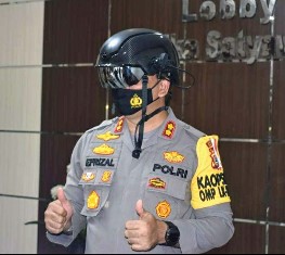 Menuju Pilkada Kondusif, Polres Inhu Miliki Helm Canggih Memutus Rantai Covid-19�