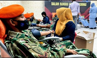 Yonko 462 Paskhas Laksanakan Donor Darah