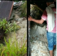 Hujan Deras dan Rumah Tertimbun Longsor, Warga Bindohara Selamat