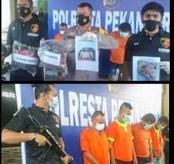 Enam Tersangka Penyiraman Air Keras Sepasang Kekasih Berhasil Diungkap Satreskrim Polresta Pekanbaru