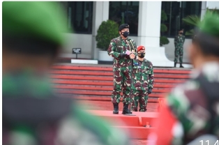 Panglima TNI Pimpin Apel Gelar Kesiapan Tenaga Vaksinator dan�Tracer�Covid-19