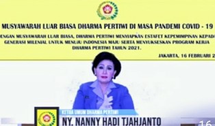 Ketum Dharma Pertiwi Buka Musyawarah Luar Biasa Dharma Pertiwi Tahun 2021