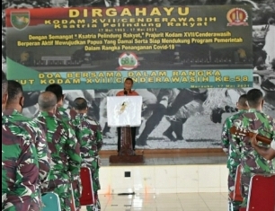 Korem 174 Merauke Doa Bersama Rayakan HUT ke-58 Kodam�XVII Cenderawasih