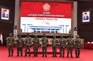 30 Pati Terima Kenaikan Pangkat dari Panglima TNI