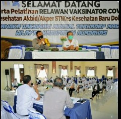 Pelatihan Relawan Vaksinator Covid-19 Dibuka Wakapolres Humbahas