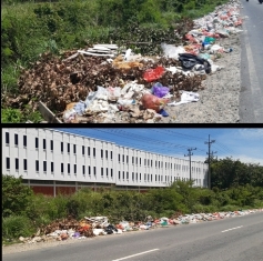 Tak Ada Tanda TPS, Sampah Rumah Tangga Menumpuk di Pinggir Jalan Air Hitam