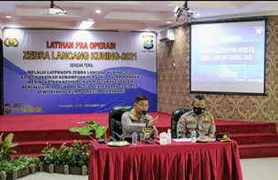 Polresta Pekanbaru Gelar Latihan Jelang Operasi Zebra LK 2021 Senin Depan