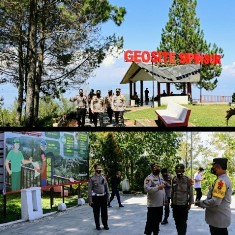 Ops Lliln Toba 2021, Kapolres Cek Pengamanan Lokasi Objek Wisata Sipincur