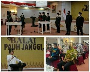 Kapen Lanud Rsn Hadir Saat Pelantikan 7 Anggota KPID Riau
