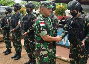 Danrem Merauke Pamitan ke Satgas Pamtas RI-PNG Jelang Purna Tugas