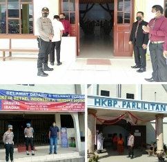 Rutinitas Minggu, Polres Humbahas Sambangi Gereja Memastikan Rasa Aman Beribadah