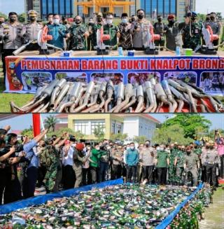 Polda Musnahkan Hasil Operasi KRYD, Ada Miras Hingga Senpi Rakitan