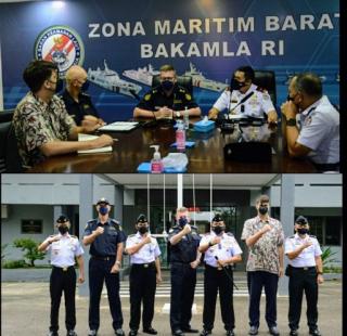 Atase ABF Kedubes Australia Kunjungi Bakamla RI Zona Maritim Barat