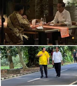 Jokowi Makan Malam Bersama Prabowo, Sarapan Pagi Bersama Airlangga Hartarto